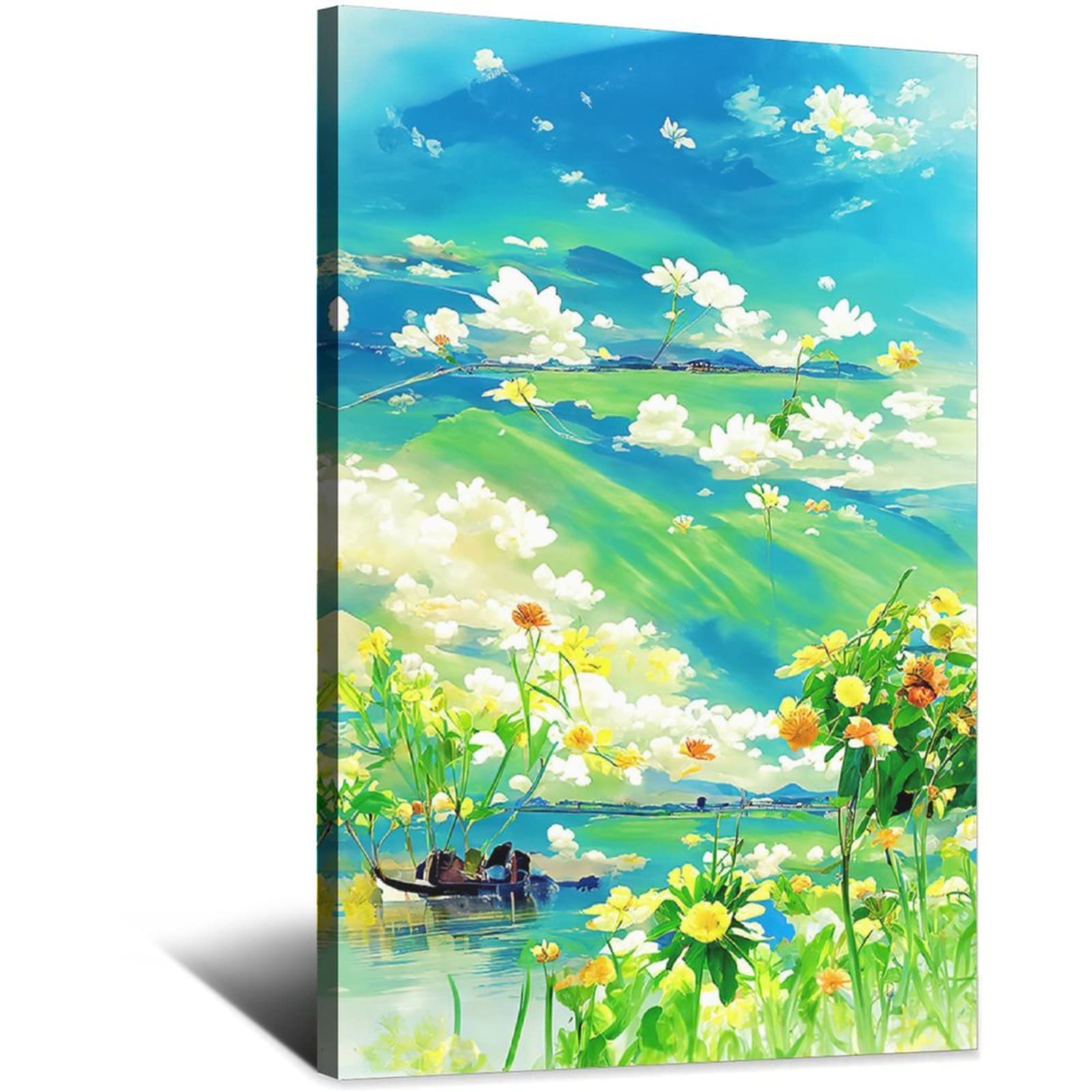 Amazon.co.jp: 春や夏の風景を描いた芸術的な壁画が、爽やかで心地よい 
