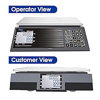 Vista 5 de ACLAS Báscula de computación de precio digital NTEP certificada legal para el comercio 60 libras 0.02 libras Báscula comercial al por menor