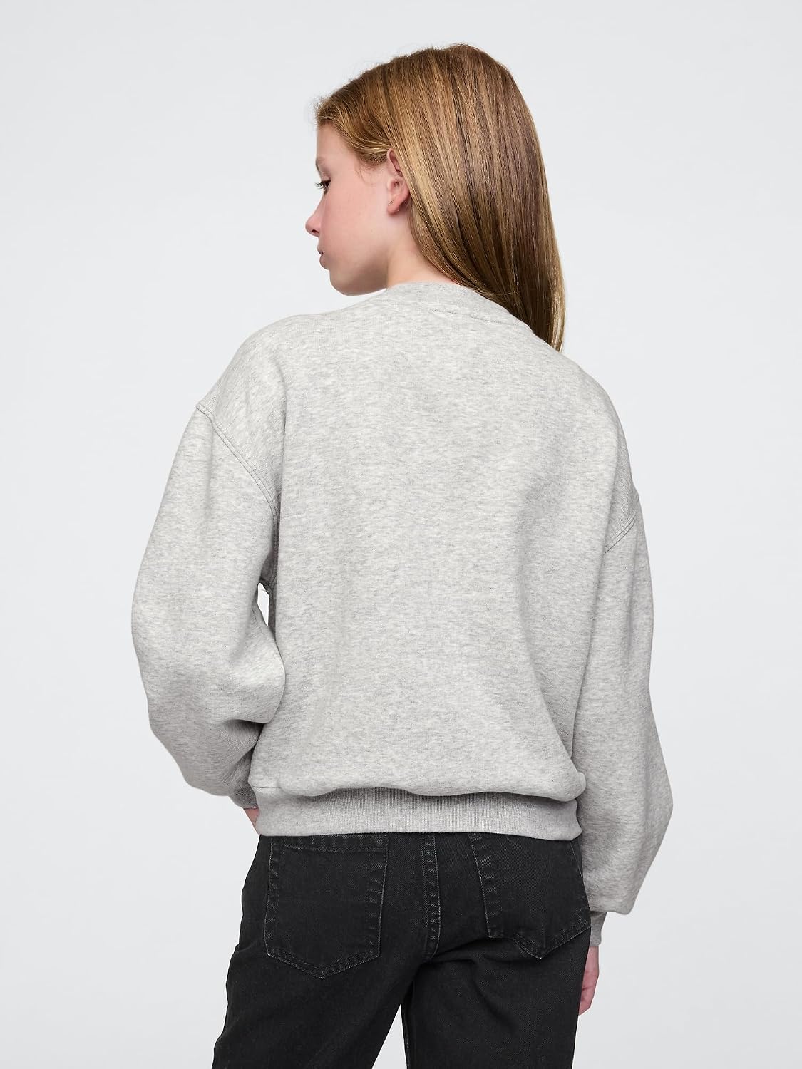 GAP Girls' Logo Crew Sweatshirt