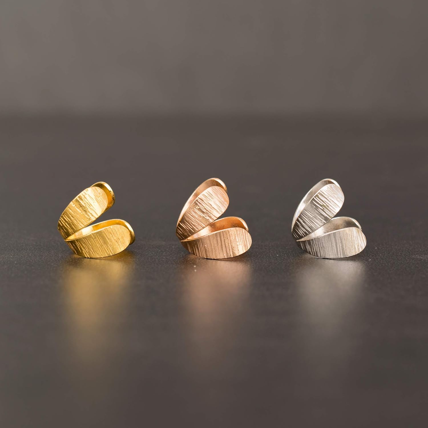 Butterfly Ear Cuff Earring No Piercing Required, 925 Sterling Silver Gold Plated, Playful Wrap Design, Hypoallergenic and Nickel-Free, Single - Handmade by Emmanuela