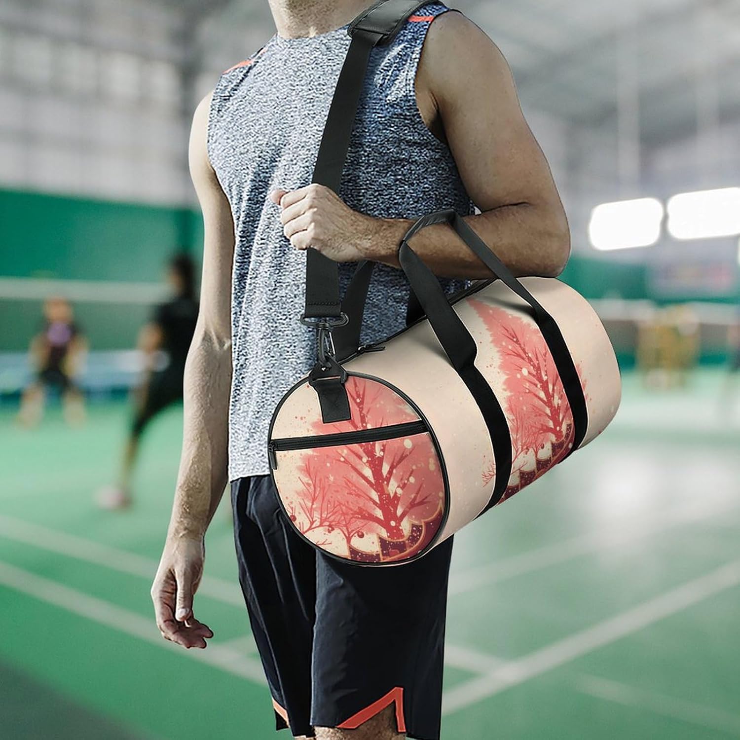 Nativity Scene Sport Gym Duffle Travel Bag for Women Men Overnight Weekender Bag with Shoe Compartment,Wet Pocket