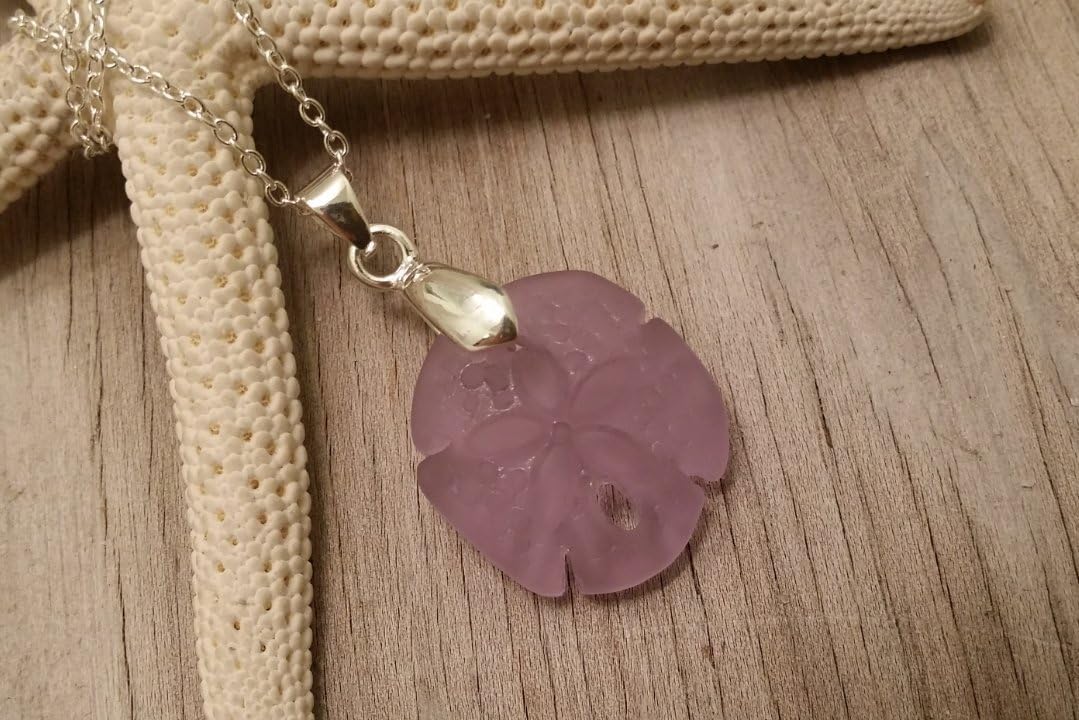 Handmade in Hawaii Sea Glass Jewelry, sand dollar necklaces, (Hawaii Gift Wrapped)