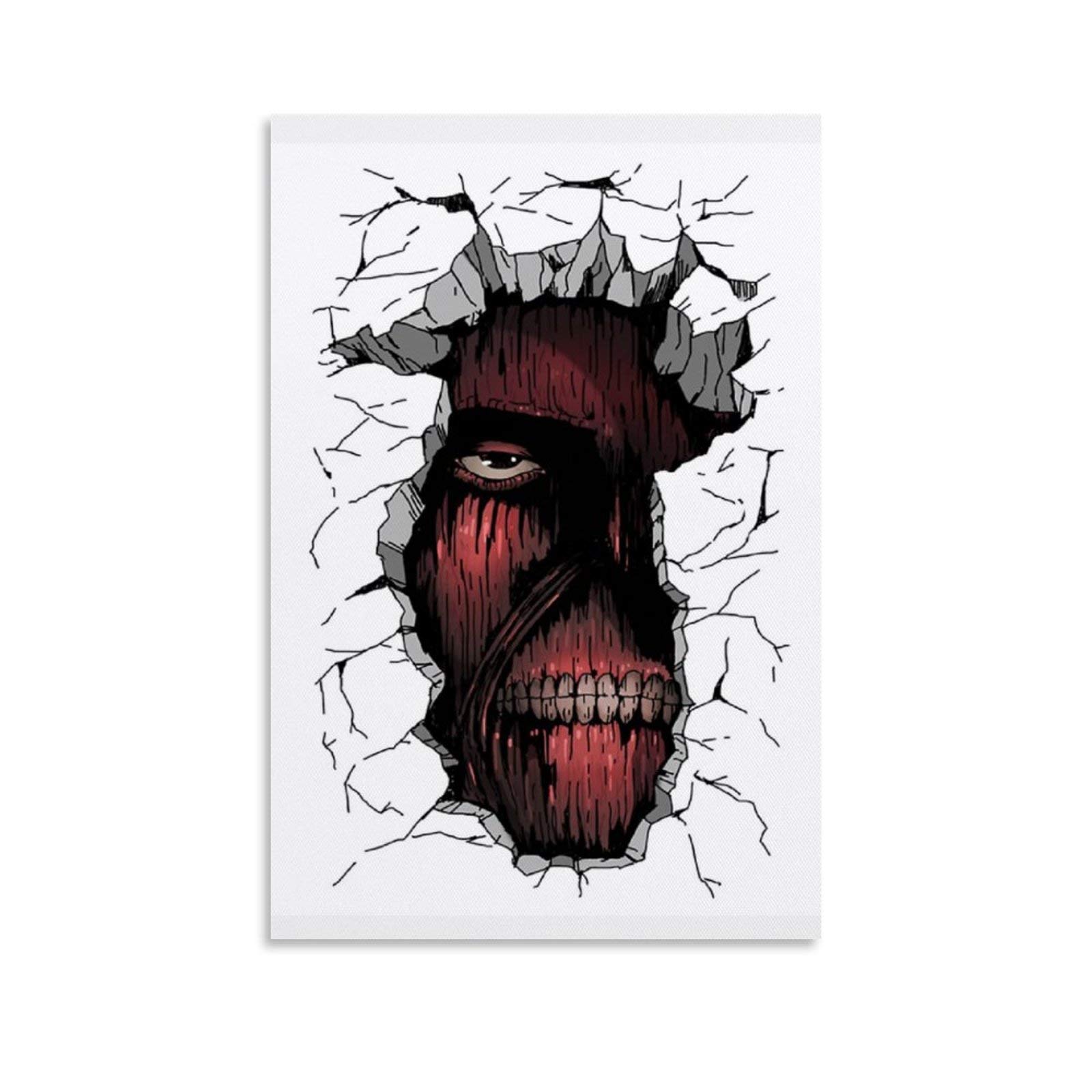 Xinhong Attack on Titan Stickers Hd1 Canvas Art Poster and Wall Art Picture Print Modern Family bedroom Decor Posters 24x36inch(60x90cm)