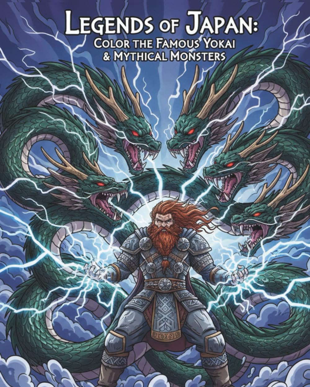 Legends of Japan: Color the Famous Yokai & Mythical Monsters: Epic Battles Between Japanese Yokai and Norse-Inspired Gods —An Adult Coloring Book of Myth, Power, and Fantasy