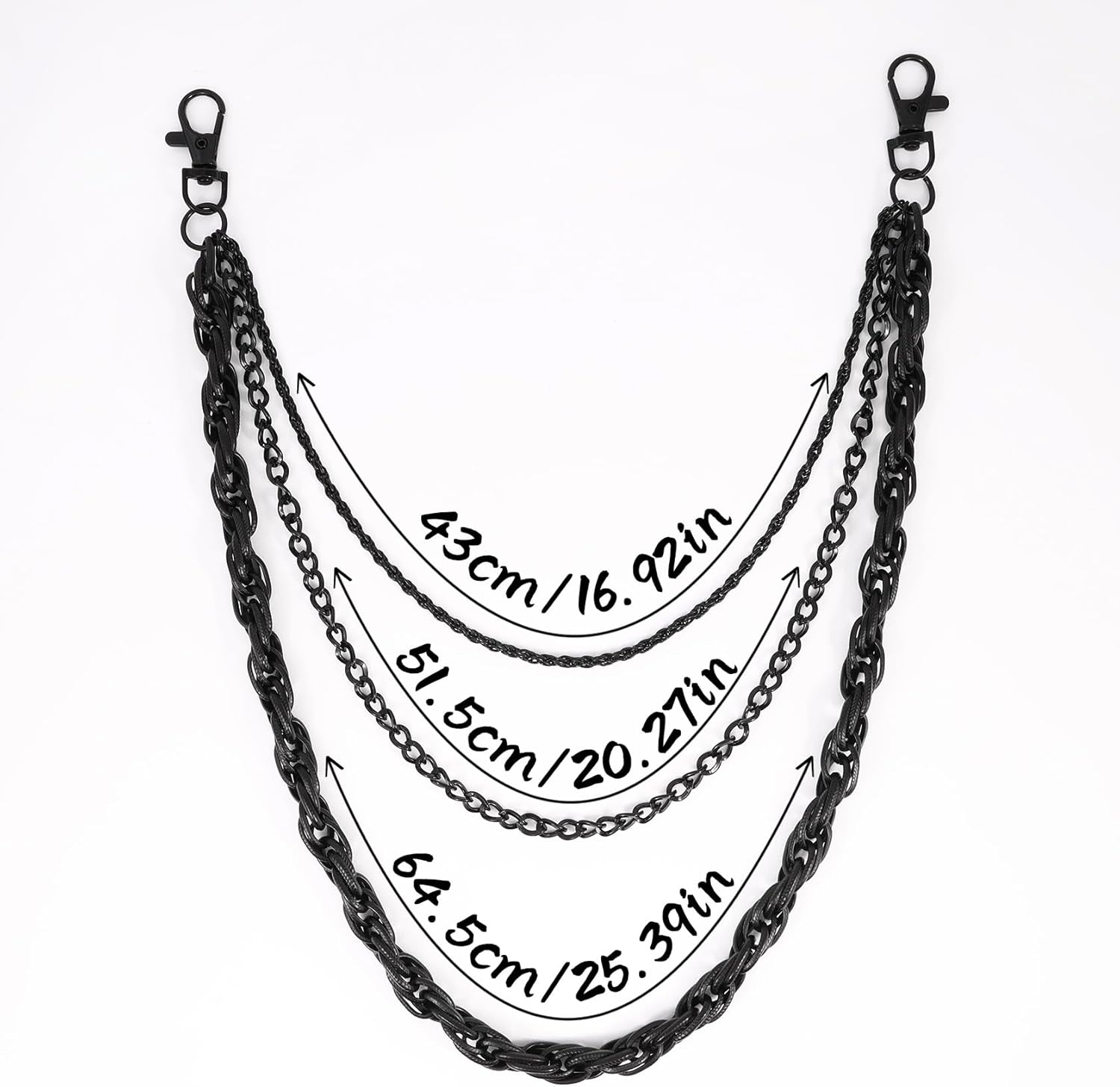 MILAKOO Jeans Chains for Men Hip-hop Emo Biker Cool Chains Belt Unisex Punk Chains for Pants - Image 3