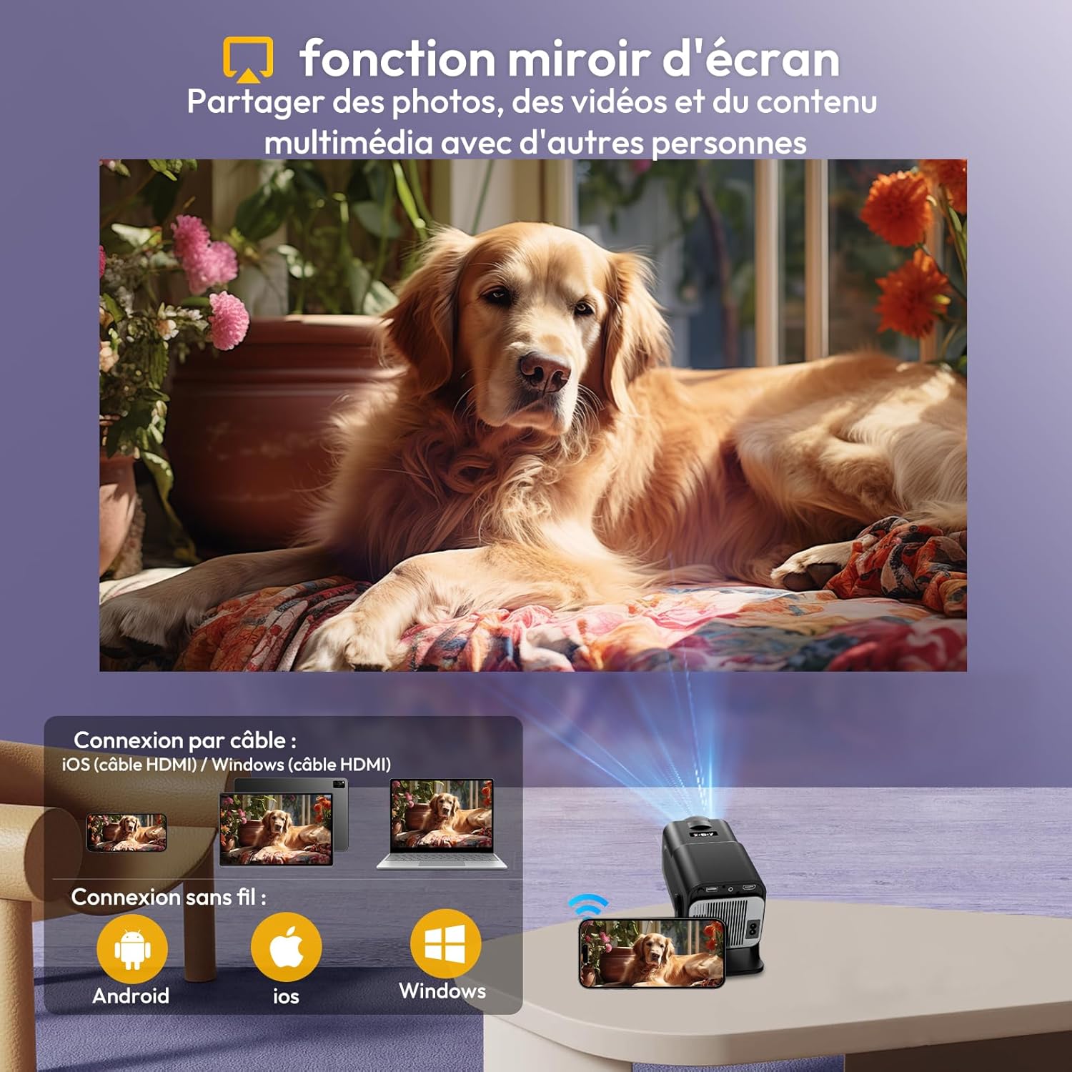 XGODY Gimbal5 screen mirroring function with mobile devices