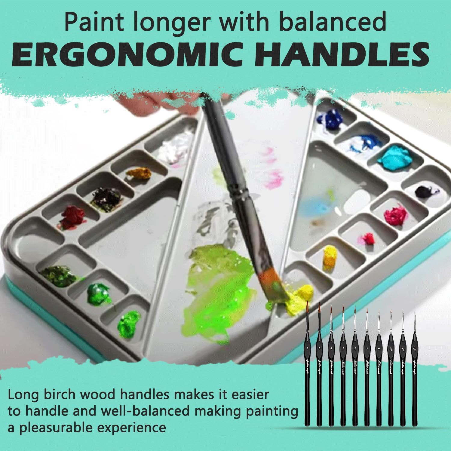 Wet Palette for Miniature Painting, Wet pallete with Brushes and Plates, Premium Wet pallets for Painting Miniatures, Airtight Travel-Friendly Design for Artists and Hobbyists(3-in-1)