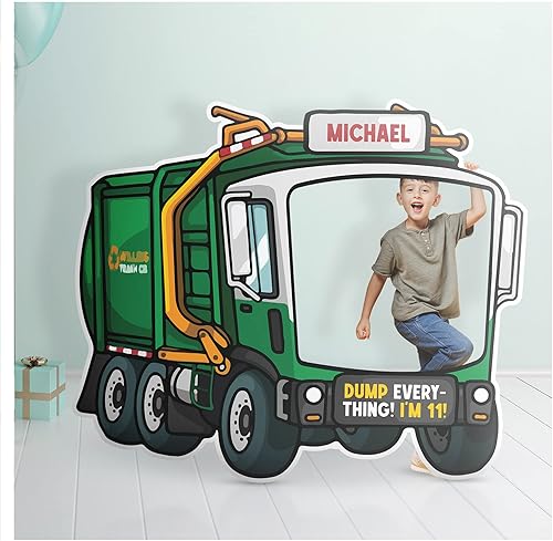 Miniatura 1 de Marco personalizado para cabina de fotos de camión de basura, accesorio para selfies, un accesorio de fotos imprescindible para una fiesta de