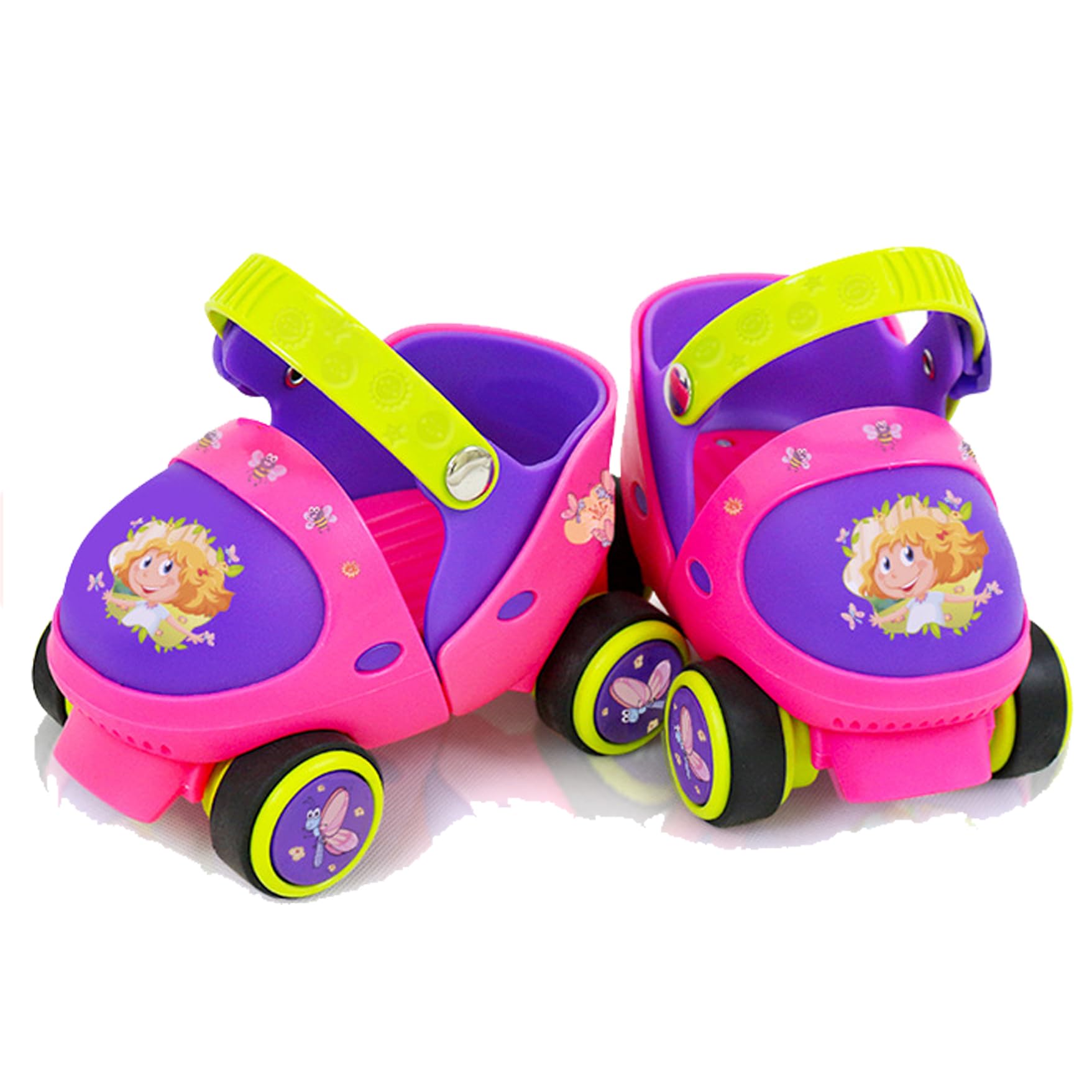 AM ANNA Kids Adjustable Quad Roller Skates for Toddlers Age 2-5,Adjustable Roller Skates for Toddler Beginner Boys & Girls,Roller Skates Shoes for Beginners Toddlers Baby