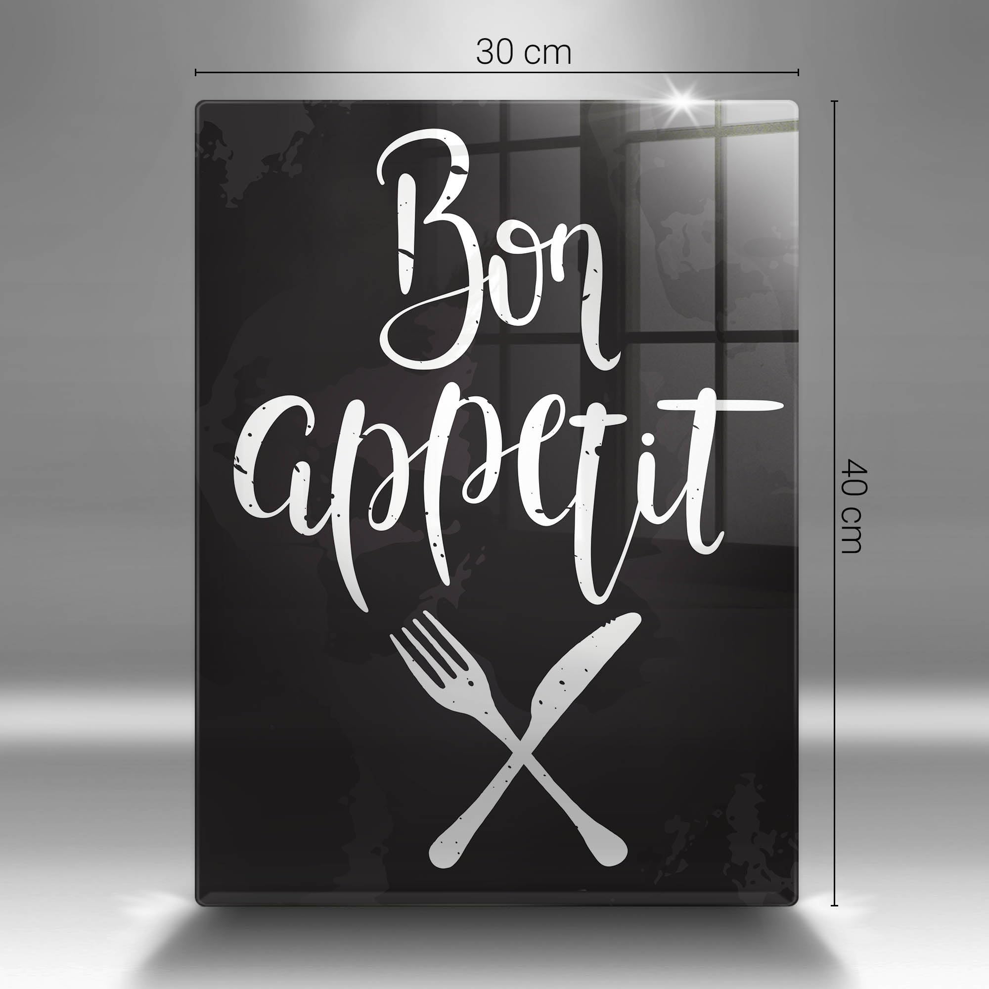 Tabla de cortar | En blanco y negro | Superficie impresa