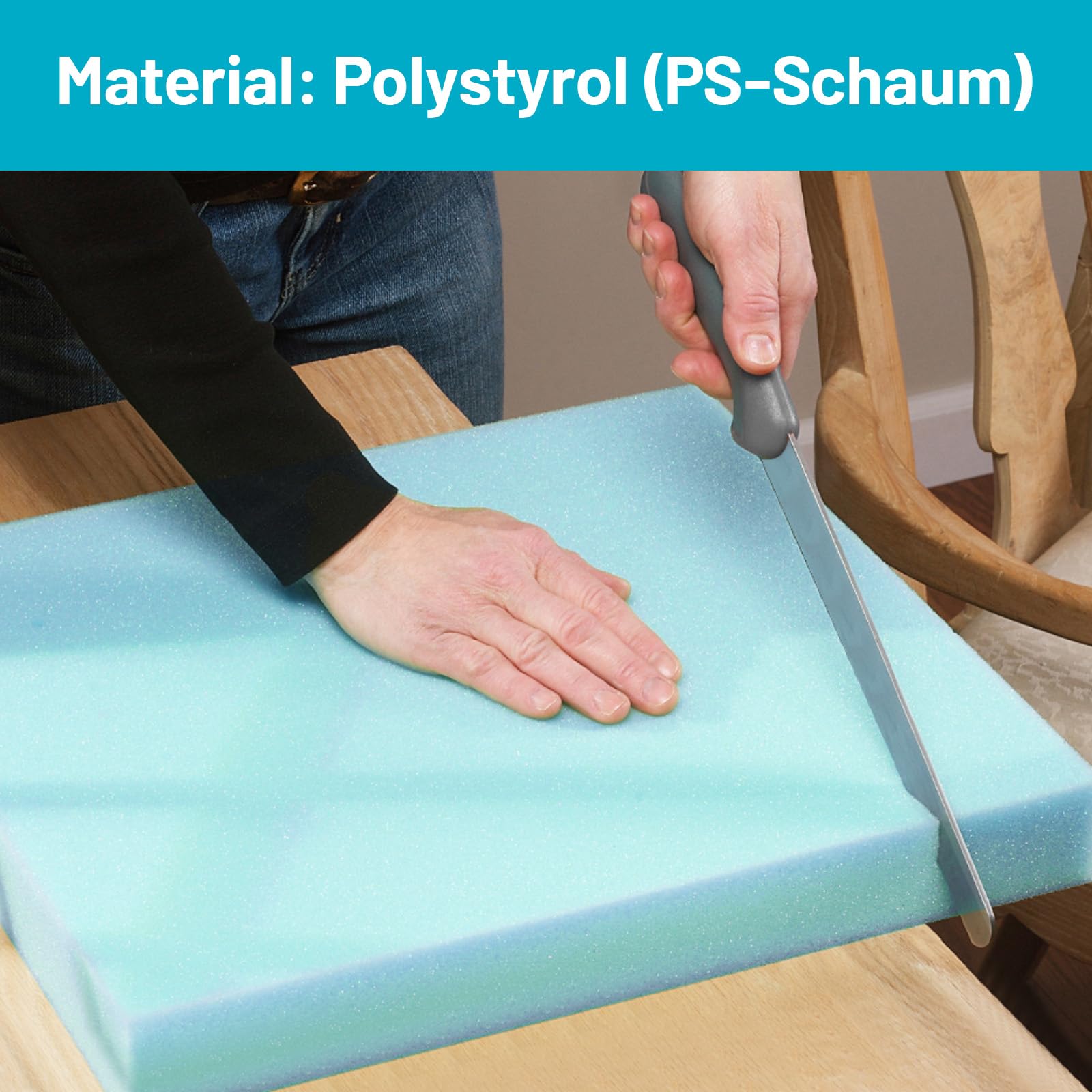 Perfeclan 5 Stück Hohe Dichte Blau Schaum Platte DIY Modell Diorama Basis Blöcke Hobby Gebäude Kit - 295 x 100 x 30 mm - Für Diorama, Architekturmodelle & Bastelprojekte- Leicht Schneidbar, Blau
