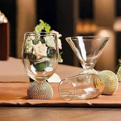 Miniatura 6 de Juego de copas de vino tinto sin tallo de 4,15 onzas, sin plomo, copas de vino blanco sopladas a mano, para bar en casa, fiesta, cumpleaños, regalos