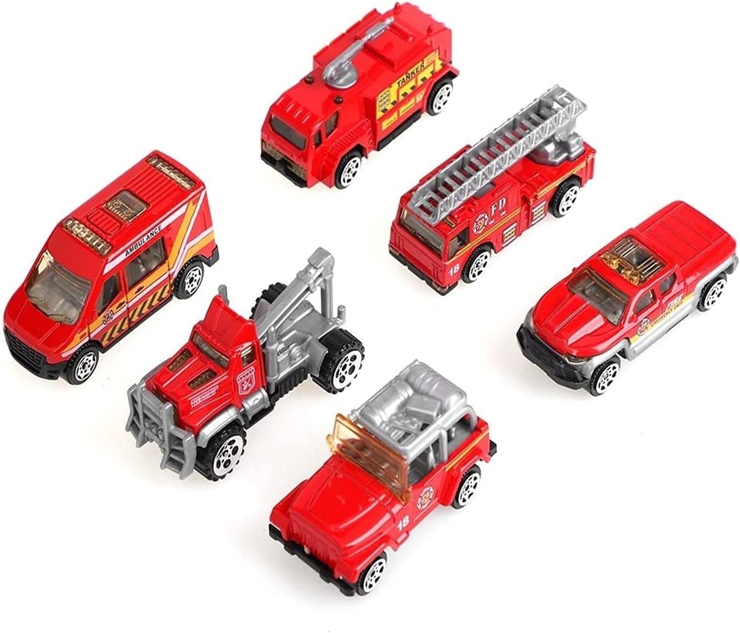 Educational ToysPuzzle Alloy Fire Truck Toys Fire Fighting Military Car Model Sliding Toy Car Combination Firetruck Toy