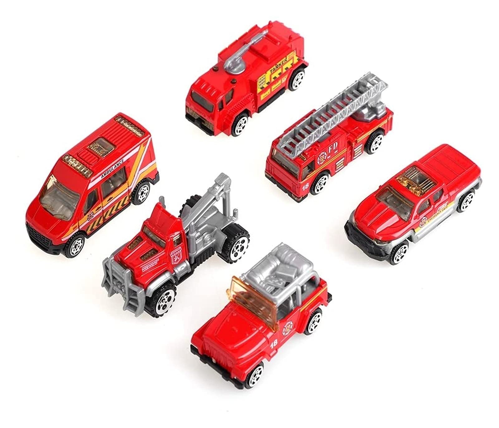 Educational ToysPuzzle Alloy Fire Truck Toys Fire Fighting Military Car Model Sliding Toy Car Combination Firetruck Toy