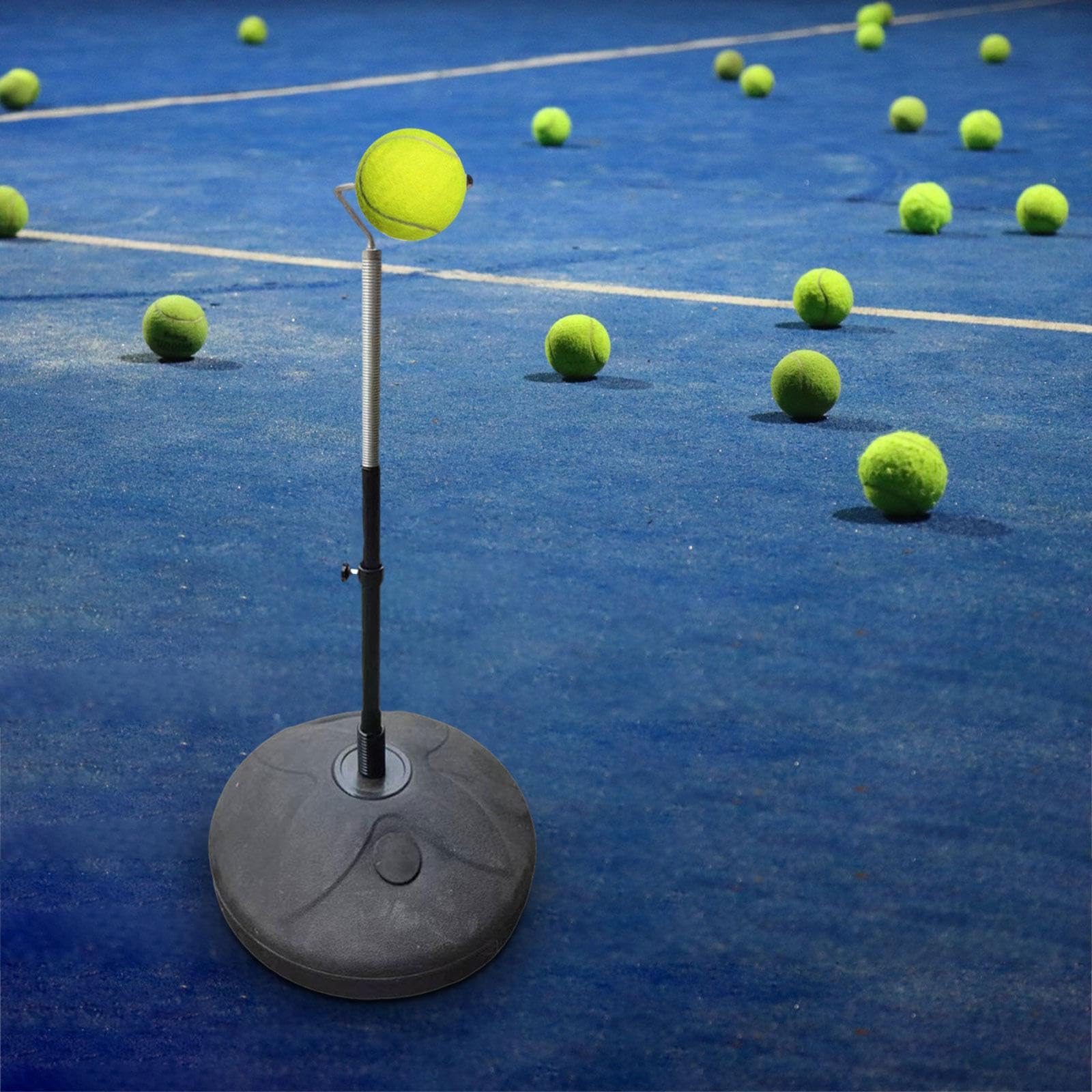 Entra in azione con Tennis Trainer Attrezzatura per l'allenamento | tennis Macchina Attrezzo di supporto Rafforzamento della coordinazione e dell'agilità Autoallenamento Rebounder Indoor