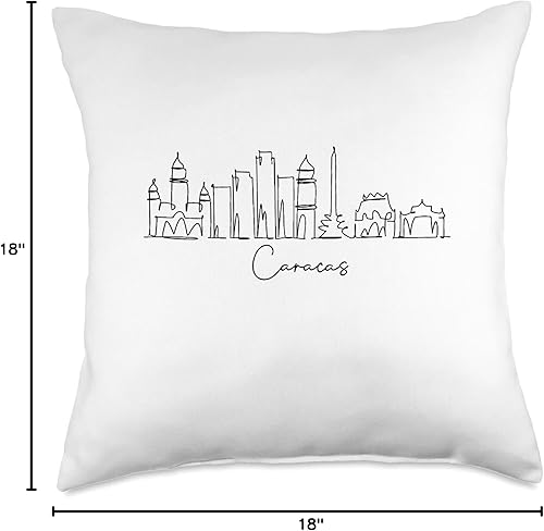Miniatura 4 de city skyline Venezuela Caracas City Skyline Travel Souvenir Tourist Venezuela Caracas Throw Pillow 18x18 Multicolor