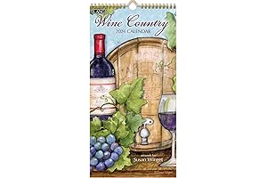 LANG Wine Country 2024 Wall Calendar with Dowel