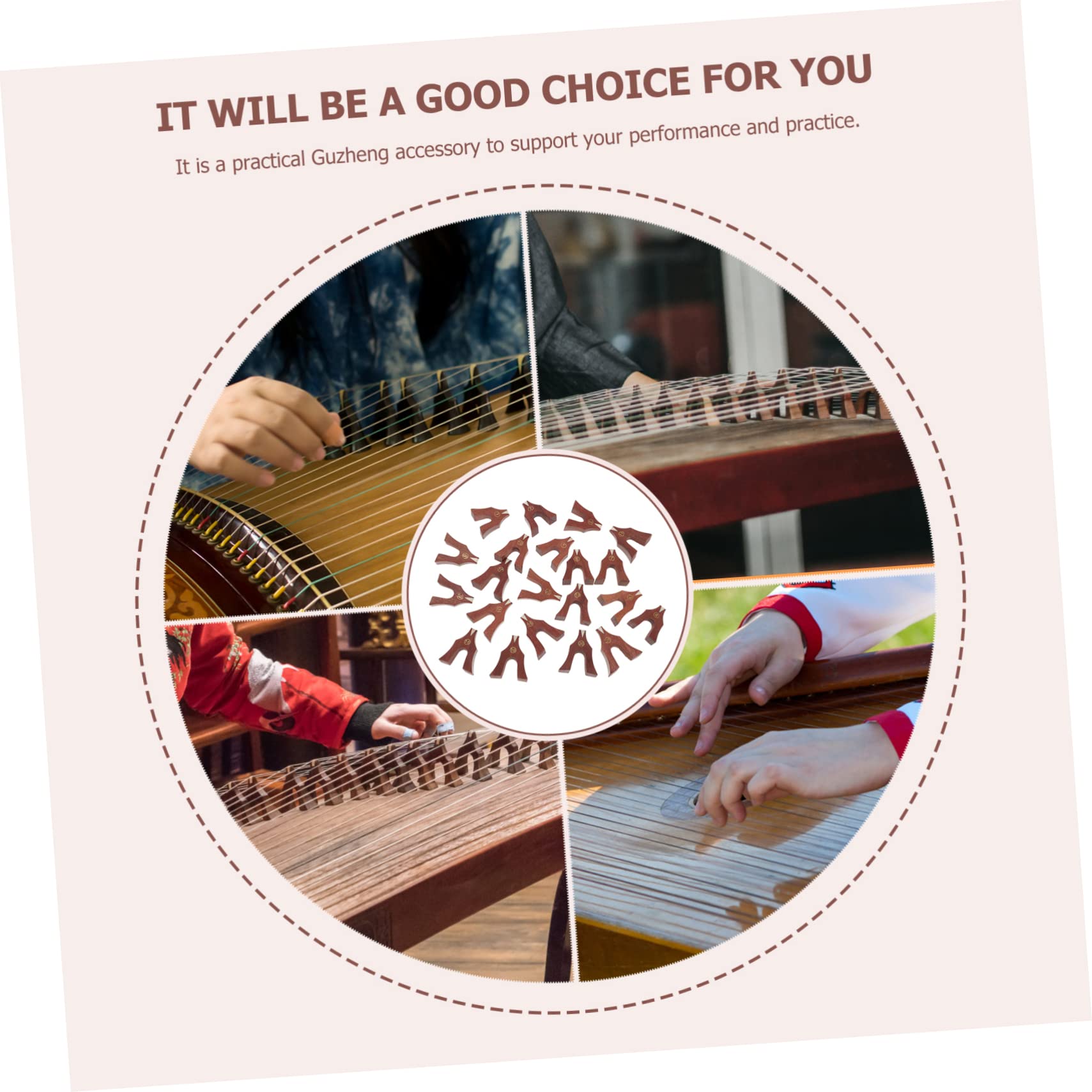 BESTonZON 21stücke Hölzerne Guzheng-brücken Professionelle Guzheng-brücken Holzteile Für Musikinstrumente Guzheng-zubehör