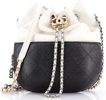 Amazon.com: Chanel, Pre-Loved Gabrielle Drawstring Bag Quilted Calfskin ...