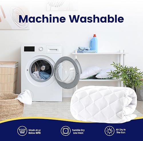 Miniatura 5 de SLEEP ZONE Cubrecolchón transpirable tamaño individual para dormitorio universitario, lavable a máquina, con bolsillo profundo de hasta 21 pulgadas