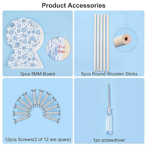 Vista 27 de Basumee Soporte para diadema: organizador de accesorios para el cabello para niñas, diademas para el cabello y decoración de habitaciones