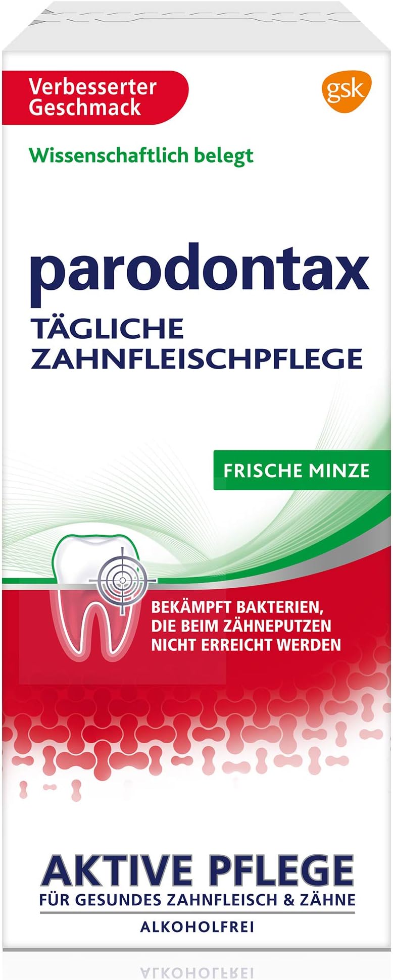 ParodontaxMouthwash Fresh Mint, for Daily Gum Patch,Fresh Breath Alcohol-Free, 300ml / 10.14 Oz