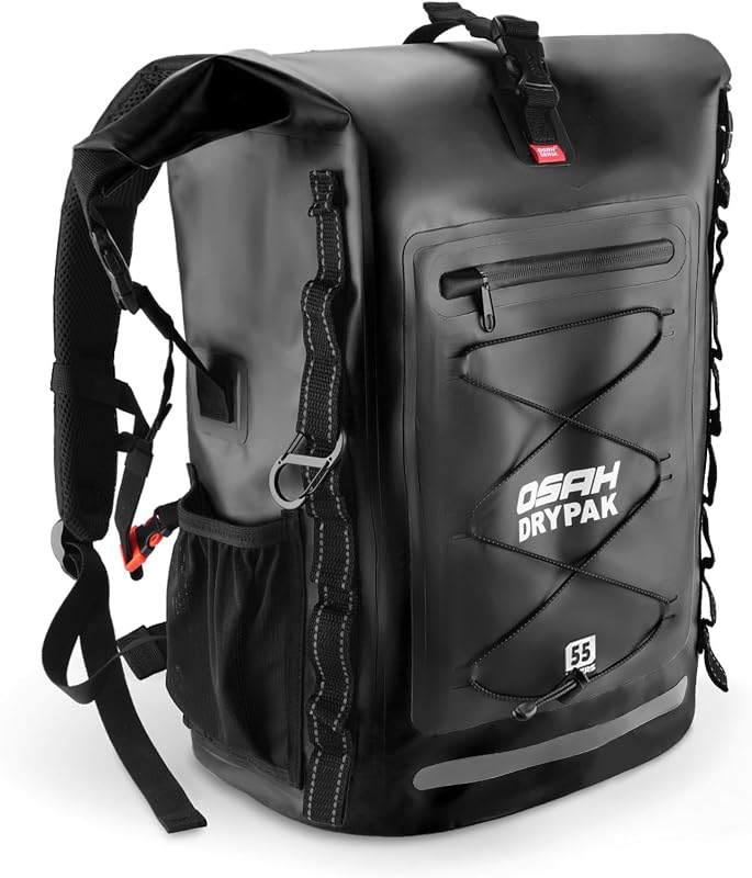 OSAH DRYPAK Waterproof Backpack Dry Bag 35L/55L/85L – Heavy Duty Roll-Top Hiking Backpack for Travel, Kayaking, Boating, Camping, Rafting and Fishing