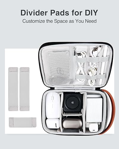 Miniatura 6 de Luxtude Estuche organizador de artículos electrónicos, estuche rígido para electrónica, bolsa de tecnología dura, bolsa de accesorios tecnológicos