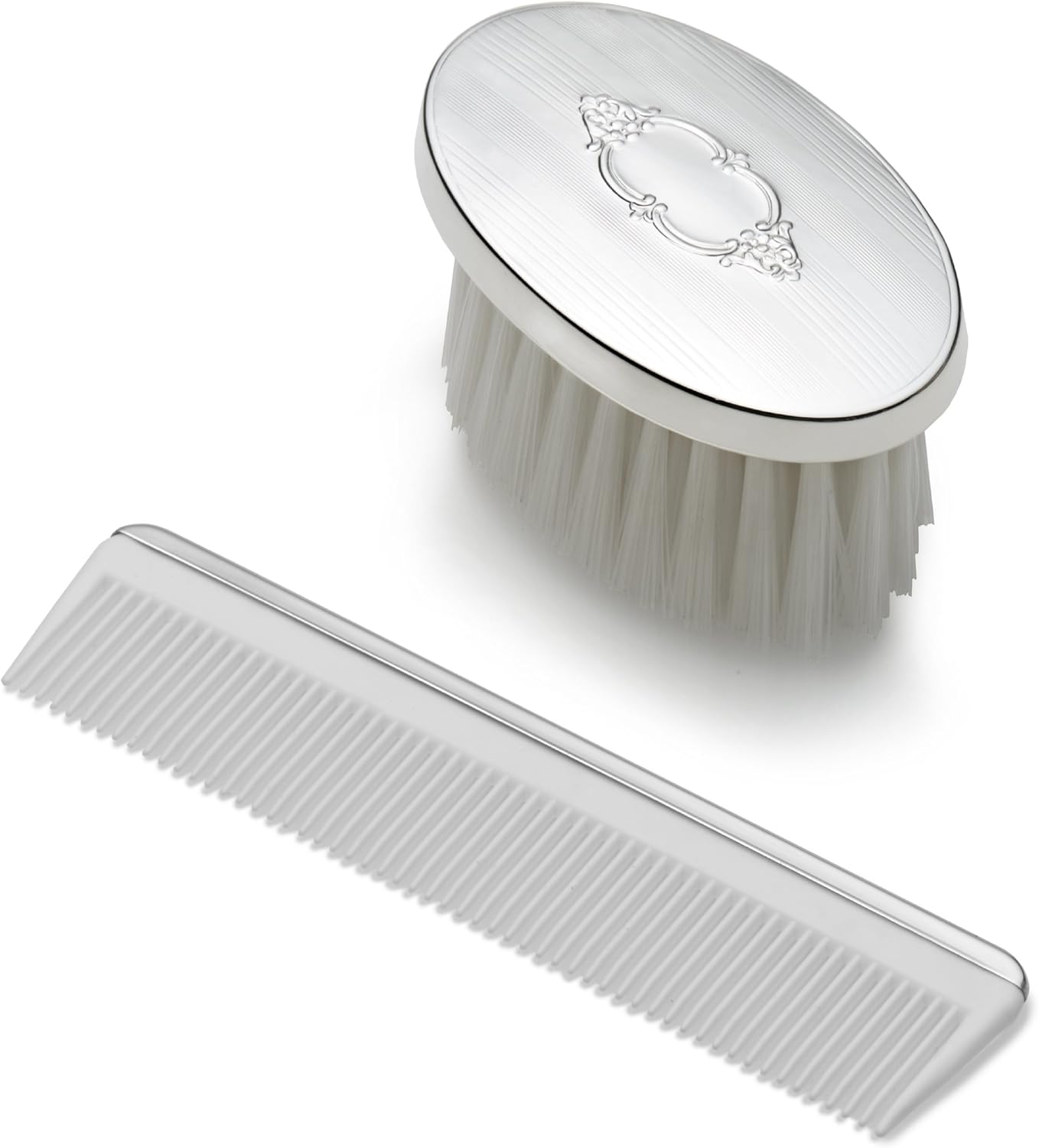 Empire Boys Shield Design Oval Sterling Brush