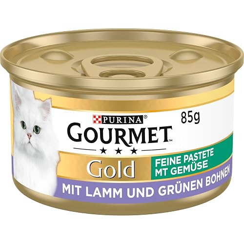 Gourmet Purina Gold - Pasta Fina para Gatos, alimento húmedo (12 latas de 85 g)