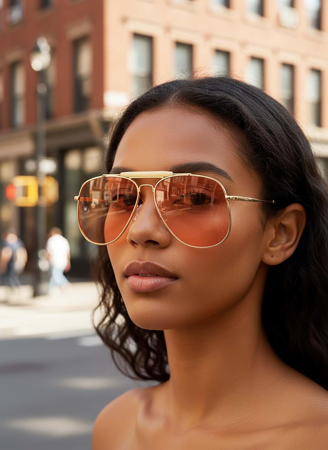 Woeoe Oversized Sunglasses Womens Trendy Retro Sun Glasses - Image 3