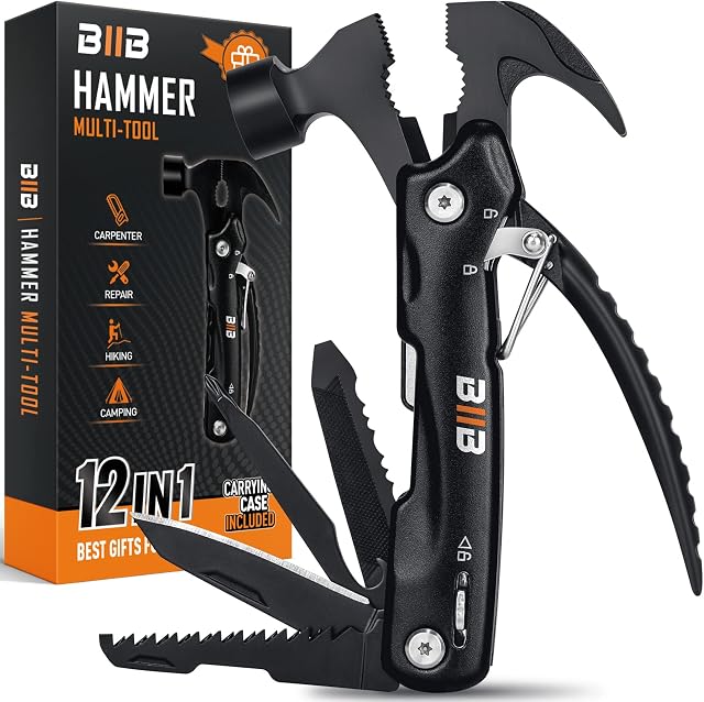 BIIB Gifts for Men, Valentines Gifts for Him, Multi Tool Gifts for Dad Gifts, Camping Gadgets for Men, Father s Day Gifts for Men Who Have Everything, Christmas Gifts for Him Stocking Fillers for Men