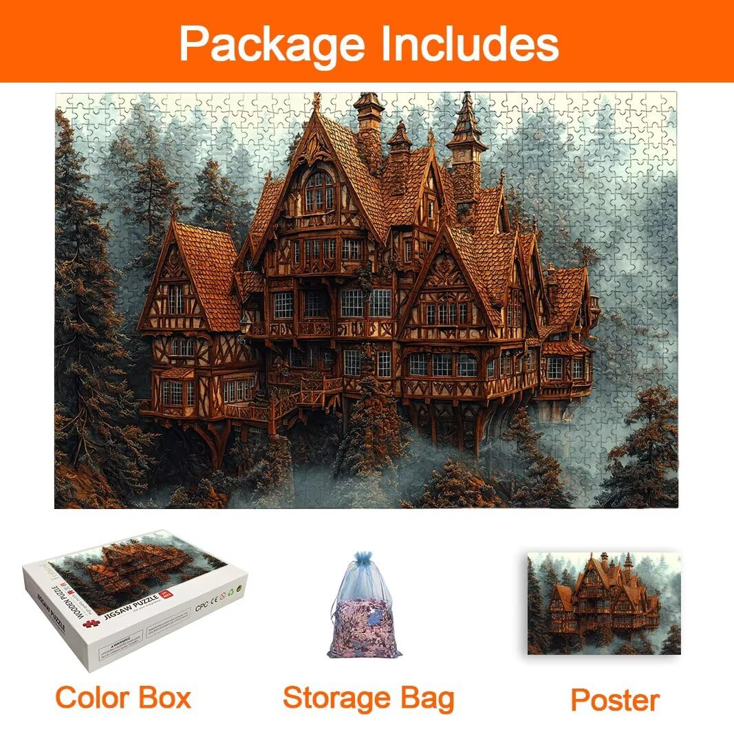 Puzzle Castillo, Puzzle 5000 Piezas, Rompecabezas para Regalo Mujer -8526
