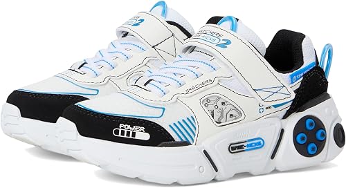 SKECHERS KIDS, GAMETRONIX 2.0, WHITE/BLACK/BLUE