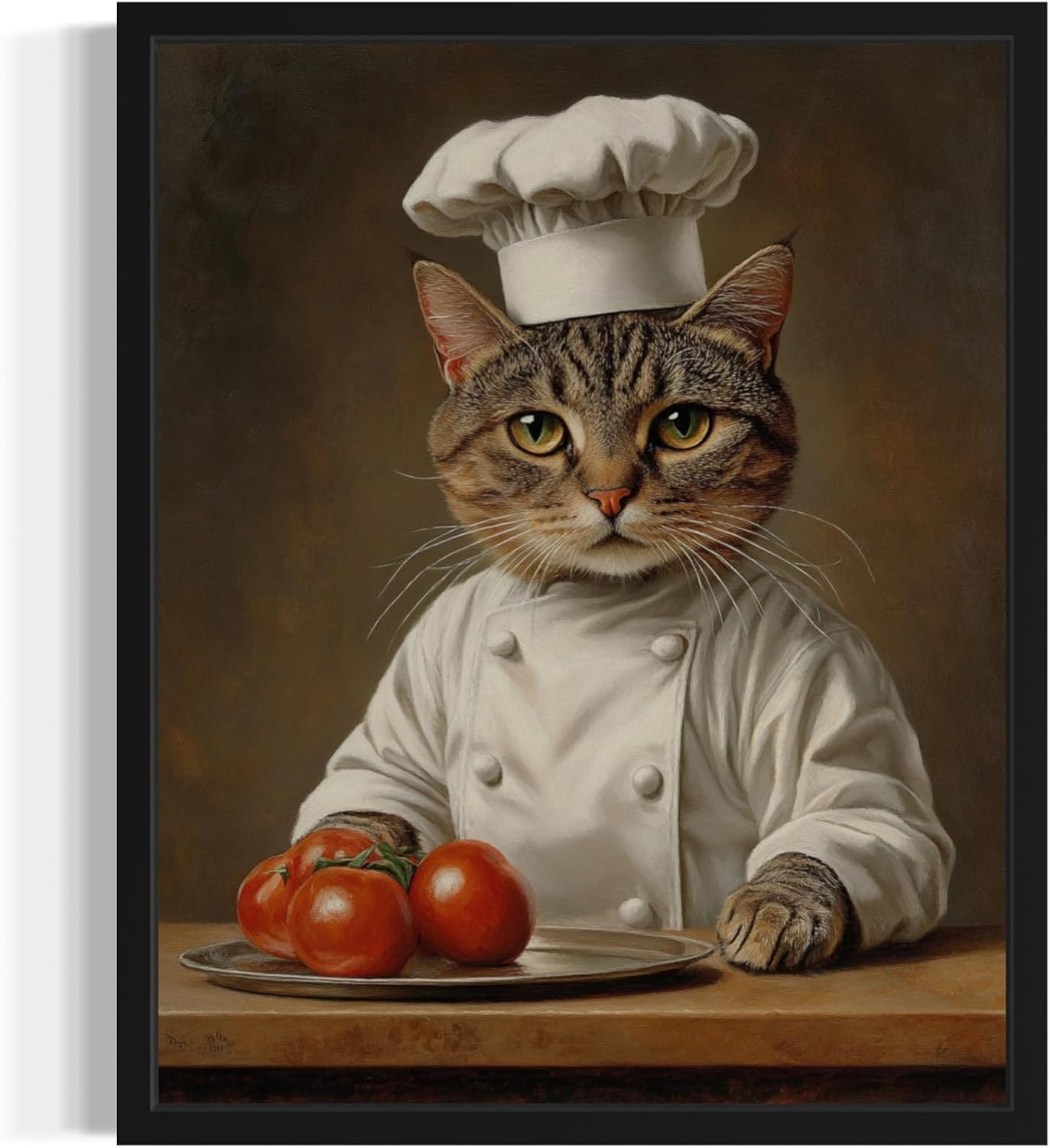 black cat chef art print: boho kitchen cooking poster... Amazon.com: Chef Portrait Black Framed Art Poster Print, Cat Kitten ...