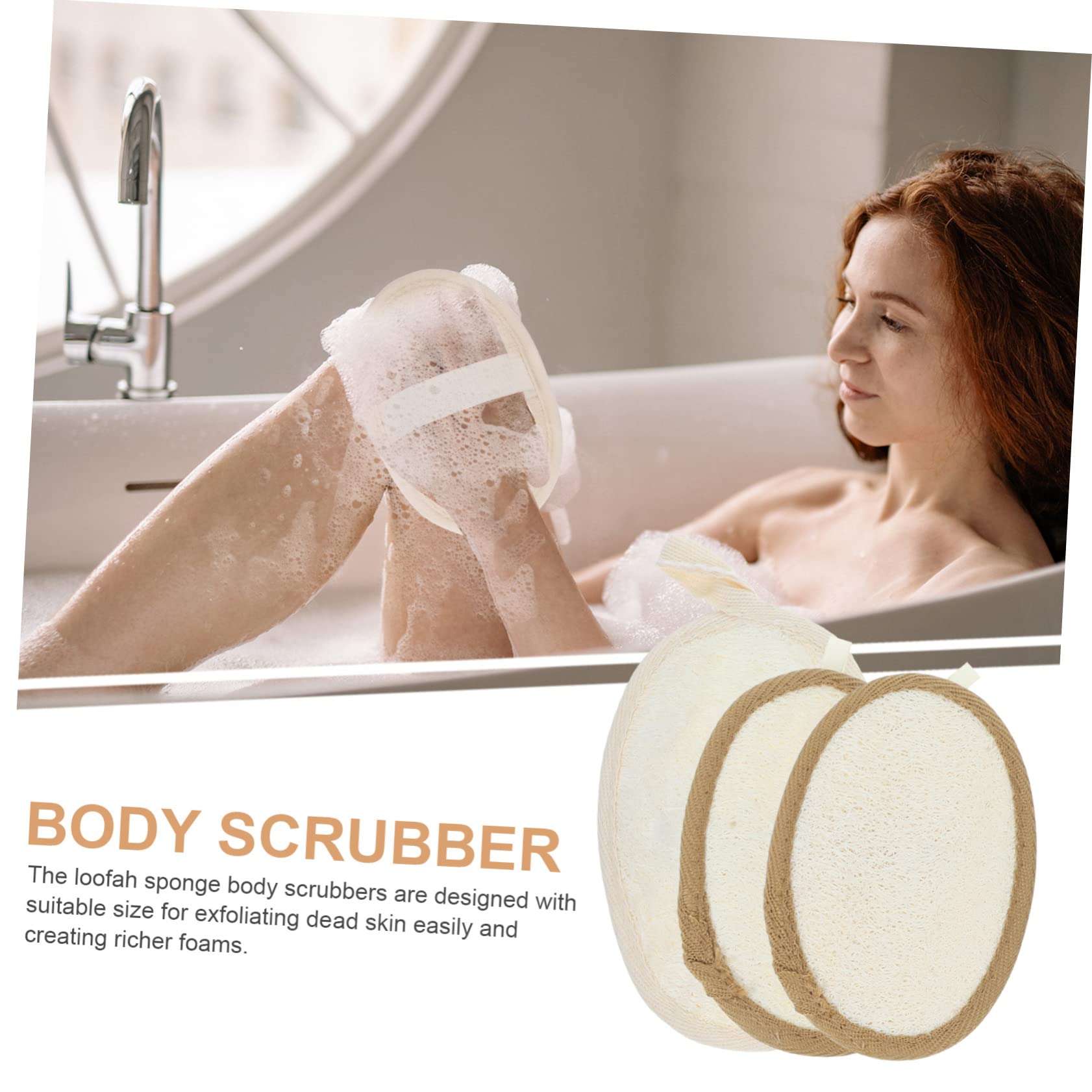 FRCOLOR 12 toallas de baño de luffa, esponja de baño para el cuerpo, esponja de baño de aire para el cuerpo, esponjas faciales para hombre, exfoliante de espalda, bola de baño, poliéster, algodón,