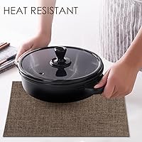 Vista 160 de Faux Leather Placemats and Coasters Set of 2, Round Leather for Dinner Table Mats Heat Resistant Non-Slip Washable Insulation Coffee Mats Kitchen