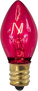 Northlight Pack of 25 Incandescent C7 Pink Christmas Replacement Bulbs
