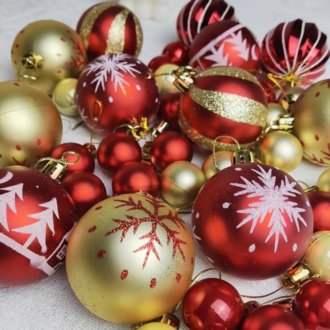 SOLEDI Lot De 128 Boule De Noel - Decoration Noel Sapin - Boules De