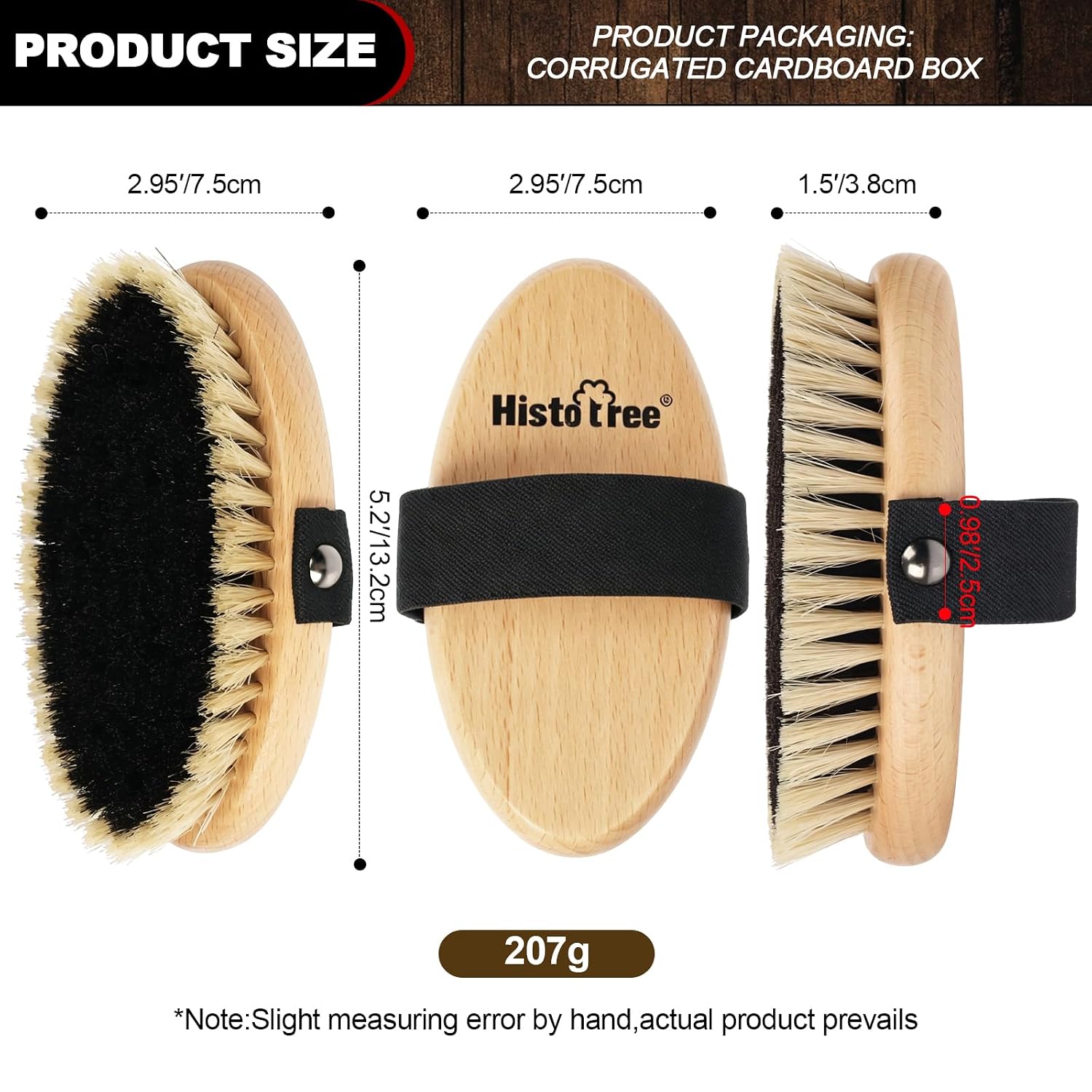 Black White Stiff Dandy Brush Solid Wood Horse Body Brush | Hard PET Bristles,Beech Wood Brush Back,Horse Brush for Grooming,Horse Cleaning Brush,Remove Loose Hair Dust Mud Dirt