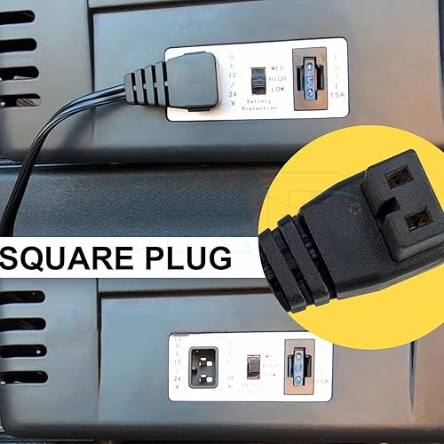 Miniatura 6 de DRRI Compresor portátil de ángulo recto de 12 V CC, mini refrigeradores de automóvil, cable de alimentación termoeléctrico universal para automóvil,