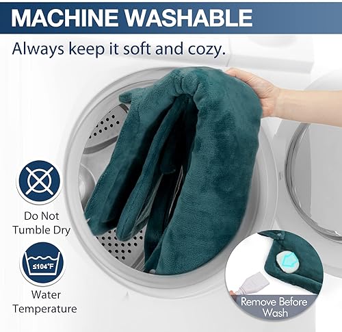 Vista 5 de DAILYLIFE Almohadilla térmica para cuello, hombros y espalda, almohadilla térmica eléctrica para aliviar el dolor de espalda, 6 ajustes