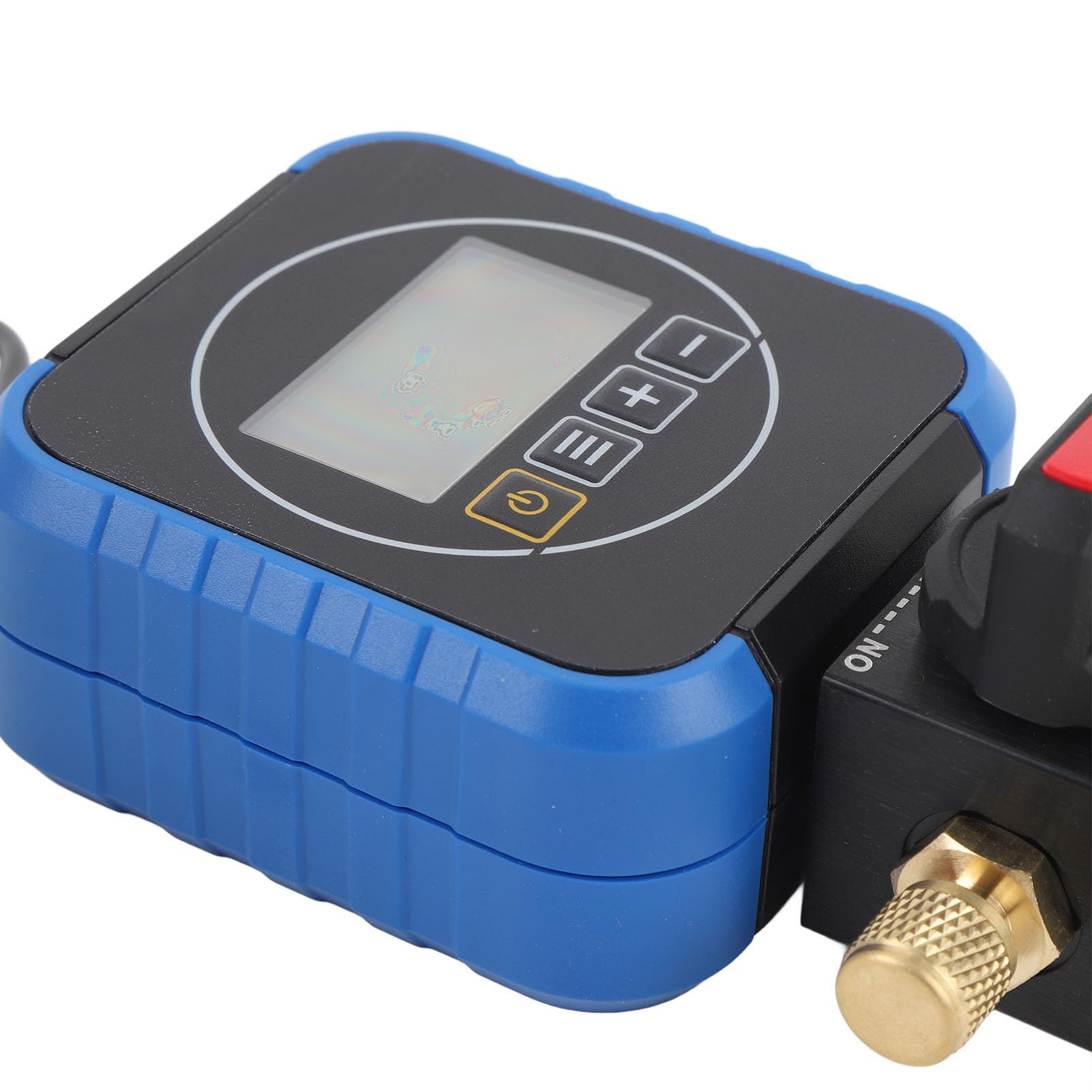 FTVOGUE Kühlmittel-Manometer, Digitalanzeige, 0–50 Bar, Hochgenaues HVAC-Druckmessgerät mit Schlauch-Set für Kältemittel R134A, R410A, R22