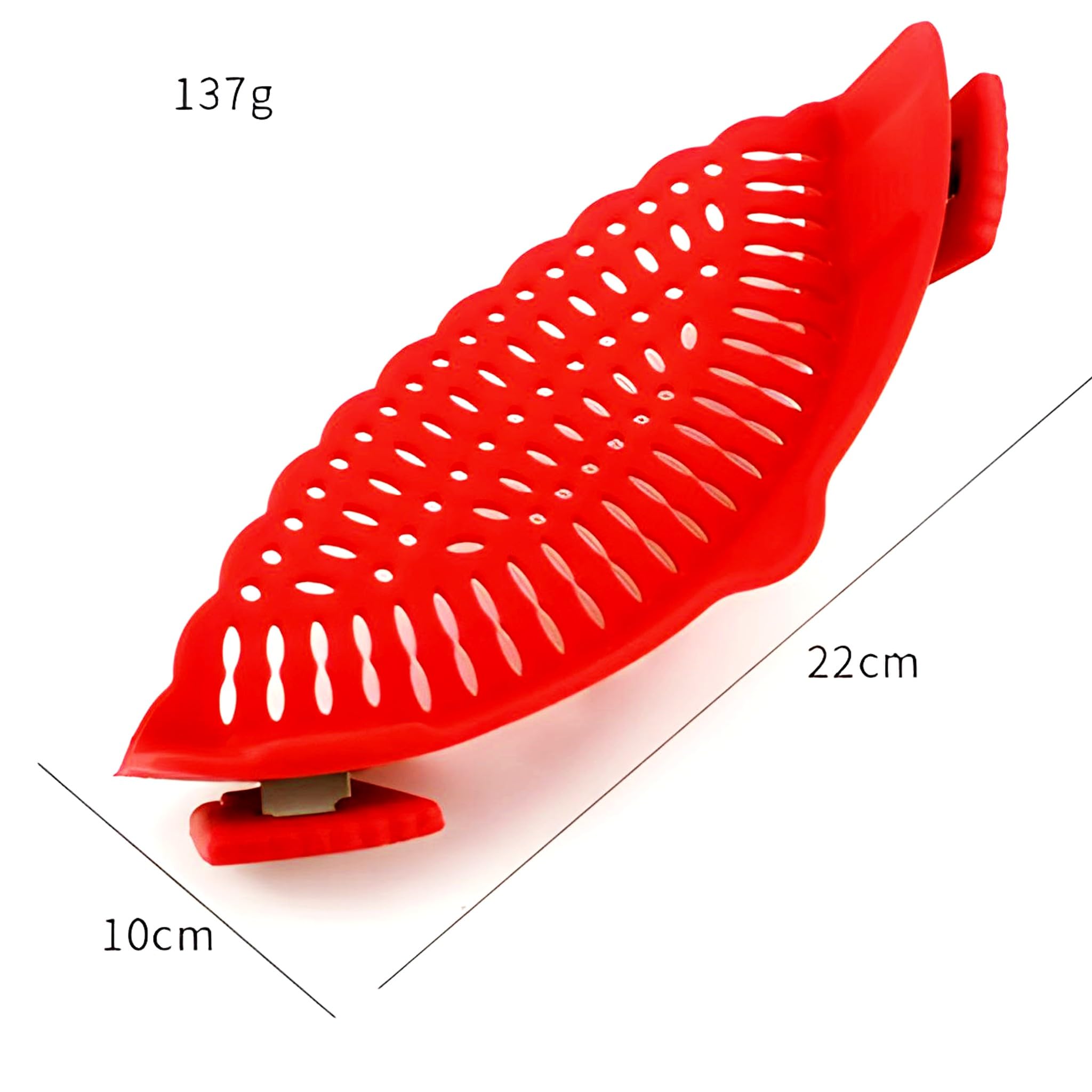 Bricoloco - Scolapasta e verdure in silicone pieghevole con pinza per presa per pentola | Colino da cucina per scolare alimenti (2)