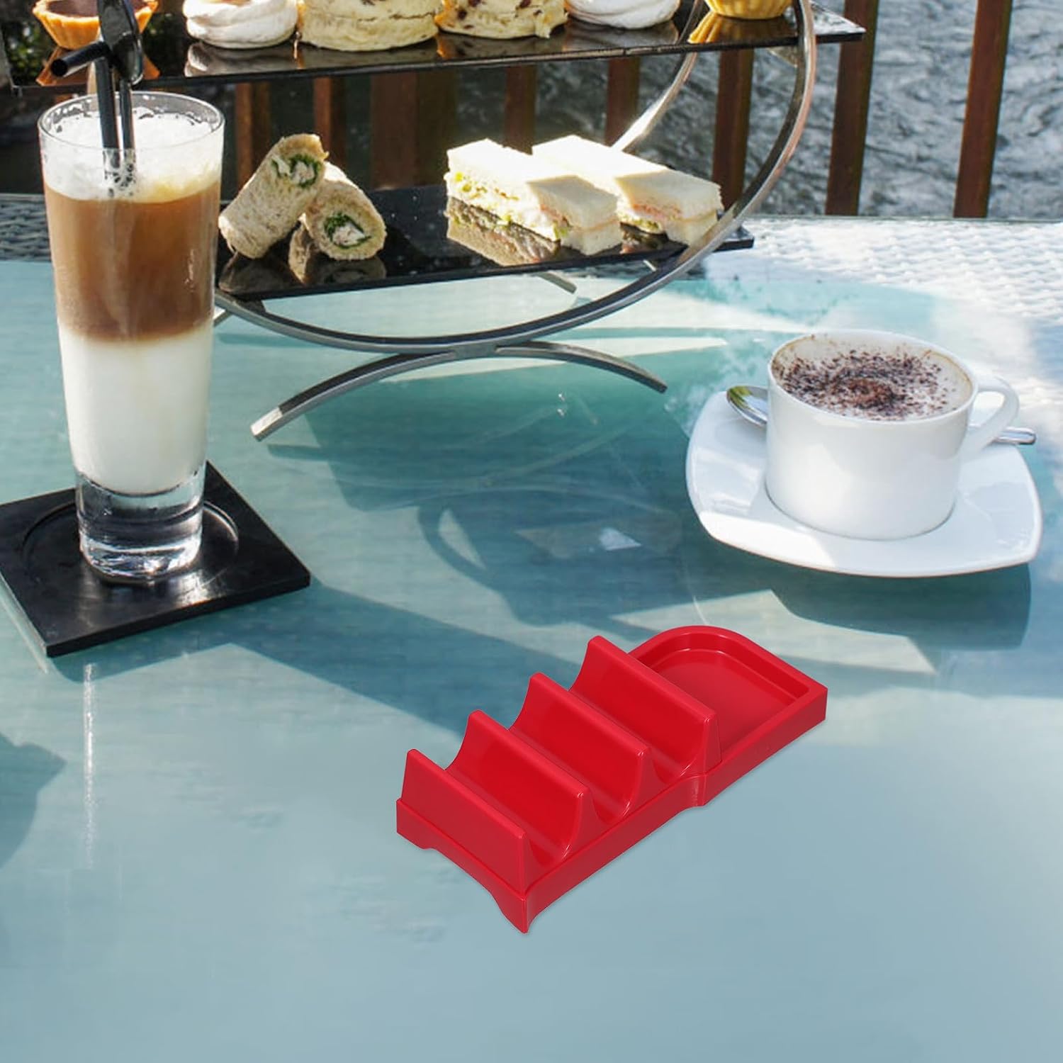 Taco Holder Tray Plastic Wave Shaped for Restaurants and Dining