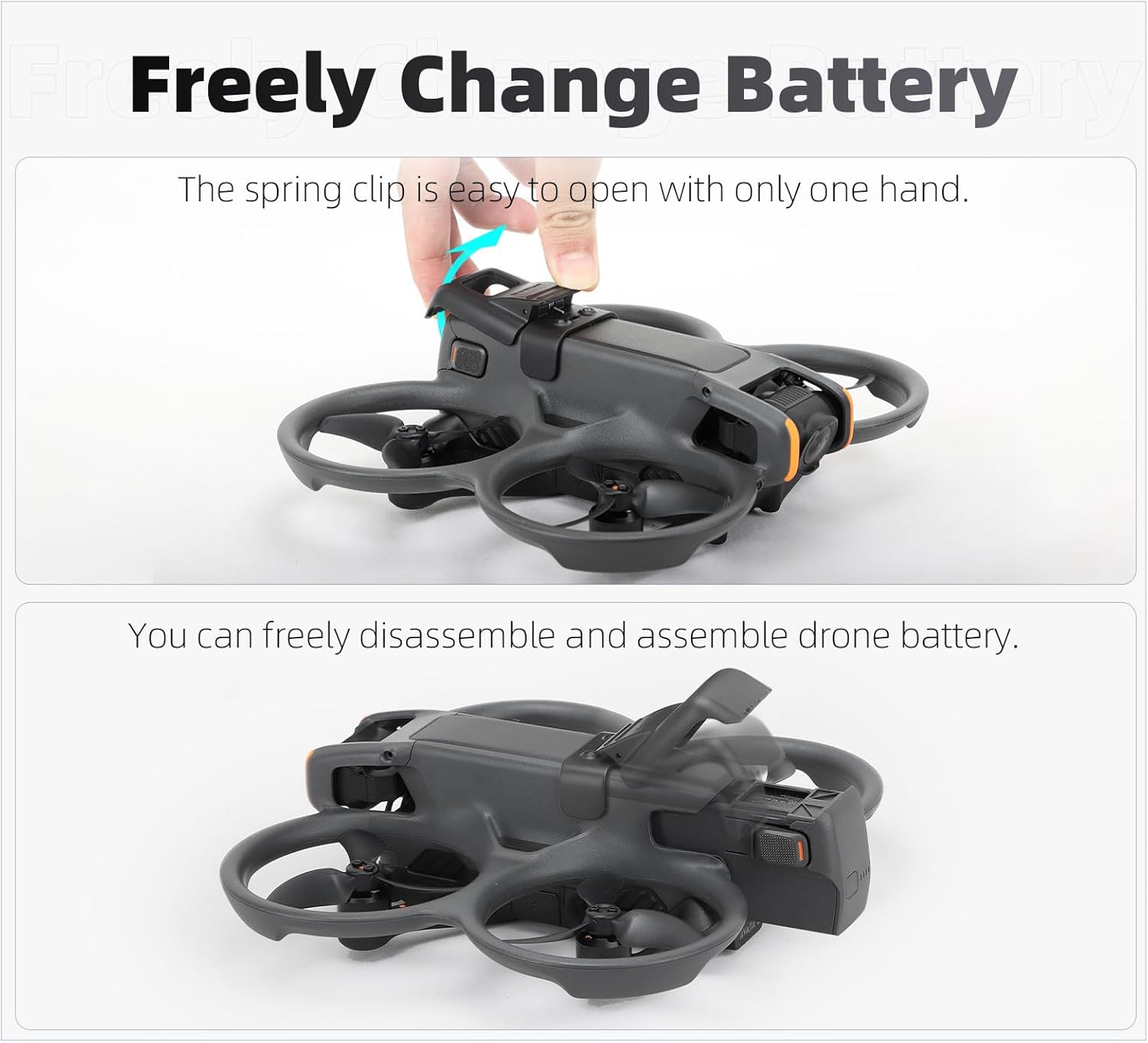 BTG Battery Buckle Anti-Release Clip Compatible with DJI Avata 2 Drone Accessories Parts