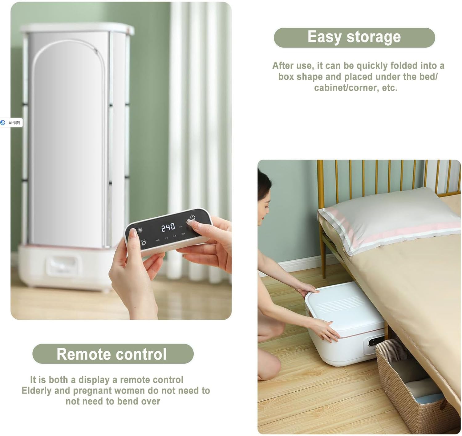 Smart Steam Dryer, Fully Automatic Clothing Care Machine, Household Dryer, Portable Dryer, Steam Hanging Iron, 900w Steam Wardrobe with Remote Control/Built-in Aromatherapy Box
