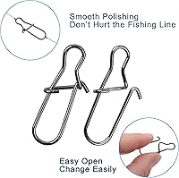 Vista 5 de Duo Lock - Kit de pesca de acero inoxidable para pesca de alta resistencia, broches y clips de pesca de alta resistencia, kit de aparejos para agua