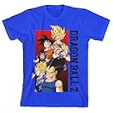 Dragon Ball Z Vegeta Character Group Youth Royal Blue Graphic Tee Shirt