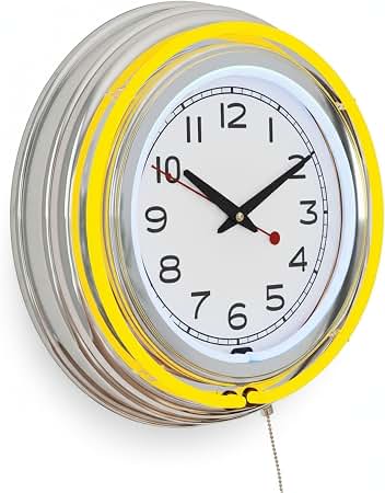 Amazon.com: Harley-Davidson Genuine Oil Can Orange Neon Clock HDL